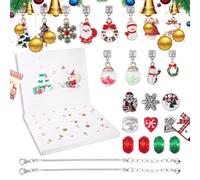 Bracelets Calendrier De L'Avent De Noël | 24 Jours Création De Bijoux | Bracelet pour Filles du Calendrier de l'Avent 2025 - pour Adolescents Filles Adultes Vacances et Fêtes