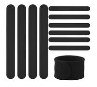 Bracelets claque en silicone | 10 pièces enveloppent des bandes métalliques enduites de silicone-porte-papier d'emballage porte-affiche pour l'organisation du stockage, pas besoin de ruban adhésif ni