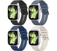 Bracelets compatibles avec Apple Watch, 38 mm, 40 mm, 41 mm, 42 mm, 44 mm, 45 mm, 46 mm, 49 mm, bracelet de sport en silicone souple pour iWatch Series 11 10 9 8 7 6 5 4 3 2 1 SE SE3, 38/40/41mm/42mm