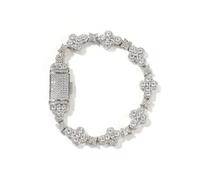 Bracelets croix plaqués or 18 carats Bracelet croix avec zircone cubique 5A 10 mm Bracelets de cheville Bracelet Jésus Chaîne givrée Bijoux hip-hop pour rappeurs Cadeau pour hommes et femmes