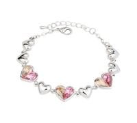 Bracelets Crystal Heart Bracelet Women's Bracelet for Every Girl Beautiful and Cute Titanium