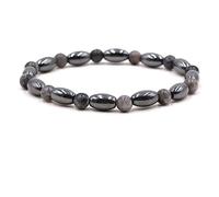 Bracelets de Bijoux délicats et élégants pour Elle et Lui, Bracelets de Perles Extensibles en Pierre Naturelle de 6 mm, Cadeau de Paire pour Femme et Homme - 19 cm