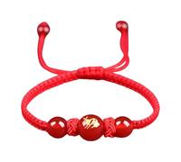 Bracelets De Cordes Rouges Charme À Corde Réglable Charme Animal Tressé Adapté Bonnes Fortunes Et Styles String Rouge