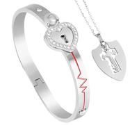 Bracelets de Couple Bracelet de Relation avec Projection de Cœur