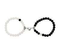 Bracelets de couple cadeaux pour lui et elle, cadeaux d'anniversaire pour femme, mari, bracelets assortis pour petite amie et petite amie, petit ami, fiancé, fiancée, Small, Pierre, Pas de gemme