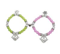 Bracelets de couple relation distance étoile cœur perles de verre assorties pour couple amitié perles pour femme tendance, taille unique, Comme décrit