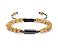 Bracelets de crémation cylindrique pour cendres - Bracelet urne pour hommes et femmes - En acier inoxydable - Corde tressée - Bijoux commémoratifs, 1.57, No Gemstone