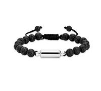 Bracelets de crémation cylindrique pour cendres - Bracelet urne pour hommes et femmes - En acier inoxydable - Corde tressée - Bijoux commémoratifs, 1.57, Acier inoxydable, No Gemstone