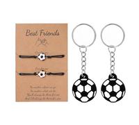 Bracelets De Football 2Pcs, Charmes De Football 2Pcs, Cadeau D’Amitié, Bracelet De Football, Bracelet De Football Pour Enfants, Bracelet De Charme De Football, Corde Tressée