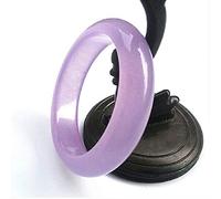 Bracelets De Jade pour Femmes, Bracelet Rond en Jade De Jadéite Violet Naturel, Bijoux Accessoires De Mode Homme Femme Chance Amulette S, 56-62Mm,60-62mm