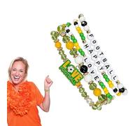 Bracelets de jeu avec perles, bracelets de football, breloques unisexes de taille compacte pour esprit d'équipe, design de bijoux de sport, équipe de joueur d'entraîneur de fans, célébration