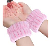 Bracelets de lavage du visage en polaire corail | Serviettes douces extensibles à haute absorption avec texture pour le nettoyage du visage, le yoga et la routi du matin des filles