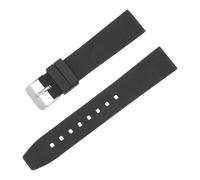Bracelets de montre de rechange en caoutchouc for femmes et hommes, en silicone avec boucle en acier inoxydable, 18 mm et 20 mm(Black,26mm)