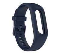 Bracelets de montre de remplacement Pour Garmin vivosmart 5 Bracelet en silicone intégré Texture ajustable Bracelet boucle de montre Bracelet de fixation rapide pour femmes et hommes (bleu marine)