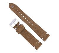 Bracelets de montre en cuir suédé faits à la main 18/20mm pour hommes/femmes daim marron 7 couleurs disponibles bracelet de montre à dégagement rapide, Brun clair, 20 mm