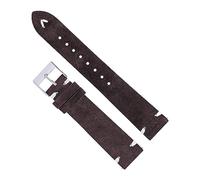 Bracelets de montre en cuir suédé faits à la main 18/20mm pour hommes/femmes daim marron 7 couleurs disponibles bracelet de montre à dégagement rapide, Marron foncé, 20 mm