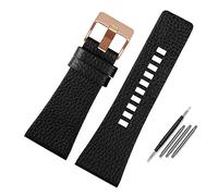 Bracelets de montre en cuir véritable, bracelet de rechange en cuir véritable, compatible avec les bracelets de montre Diesel DZ7396, DZ1206, DZ1399, DZ1405, grain litchi, tailles 22, 24, 26, 27, 28,