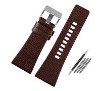 Bracelets de montre en cuir véritable, bracelet de rechange en cuir véritable, compatible avec les bracelets de montre Diesel DZ7396, DZ1206, DZ1399, DZ1405, grain litchi, tailles 22, 24, 26, 27, 28,