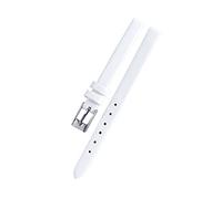 Bracelets de montre en cuir véritable coloré pour femmes de 8mm boucle ardillon en cuir verni respectueux de la peau montre bracelet accessoires de décoration, Blanc, 8mm