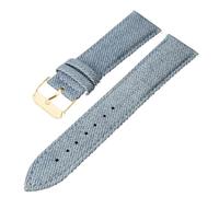 Bracelets de Montre en Nylon Bracelet 14 16 18 20mm Bracelets de Remplacement de Bracelet de Montre for Femmes(Light Blue Gold,16mm)