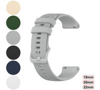 Bracelets de montre en silicone gris, fermeture rapide, étanche, caoutchouc souple, bracelet de remplacement avec boucle métallique pour femmes et hommes, 20mm