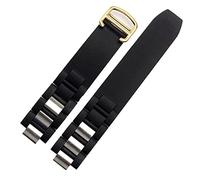 Bracelets de montre en silicone pour bracelet de montre convexe du 21e siècle 20 x 10 mm étanche chaîne de montre accessoires sont des bracelets appropriés (couleur : blanc or rose, taille : 20-10 mm