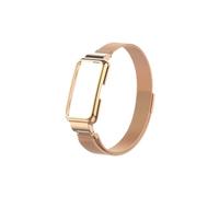 Bracelets de montre tendance, bracelet Milan for Huawei Band 9, 8 et 7, avec coque de protection en métal et boucle antichoc for montre Huawei Band 9 et 8(Rose Gold,For Huawei Band9)