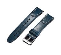 Bracelets De Montre Vintage For Cuir Ciré For L'huile, Coutures Apparentes, Adaptés For For Seiko For Omega, Accessoires For Hommes(Blue,20mm)