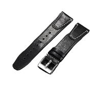 Bracelets De Montre Vintage For Cuir Ciré For L'huile, Coutures Apparentes, Adaptés For For Seiko For Omega, Accessoires For Hommes(Black,20mm)