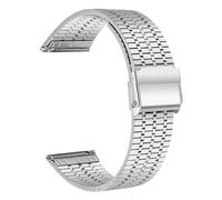 Bracelets de Montres pour Homme & Femme, Métal Bracelet de Montre pour Montre Connectée et Montre Traditionnelle, Bracelet Dégagement Rapide pour Smartwatch, 20mm/22mm (20 mm, Argent)