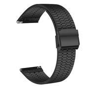 Bracelets de Montres pour Homme & Femme, Métal Bracelet de Montre pour Montre Connectée et Montre Traditionnelle, Bracelet Dégagement Rapide pour Smartwatch, 20mm/22mm (20 mm, Noir)