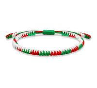 Bracelets de Noël 2025 pour femmes et hommes, bracelet tressé rouge, vert, blanc, taille réglable, accessoires de fête de Noël, Adjustable, Nylon, Pas de gemme