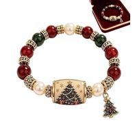 Bracelets de perles de Noël réglables tendance pour les vacances, les festivals et, Siehe Beschreibung, Acrylonitrile butadiène styrène, Pas de pierre précieuse