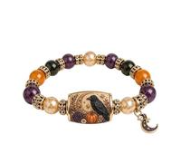 Bracelets de perles d'Halloween fantômes extensibles et mignons, Refer to description, Carbure, Pas de pierre précieuse