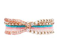 Bracelets de perles multicolores de style bohème multicouches pour femme, empilables, petits bracelets en perles de verre faits à la main, bracelets plastiques, bijoux de vacances, été, plage, cadeau