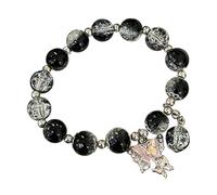 Bracelets de perles pour femme - Bracelet de perles de verre - Bracelet à breloques papillon - Bracelet de perles papillon pour femme - Montres de natation (I, taille unique)