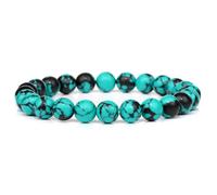 Bracelets de perles vertes 8 mm, en pierre naturelle, extensibles, bijoux guérison, cadeaux for femmes et hommes(21cm,22)