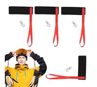 Bracelets de poignet pour gants de ski - Support élastique réglable, sangle de snowboard anti-perte, accessoire de sport durable, ajustement confortable | Lot de 4 lanières de ski, L, Fare