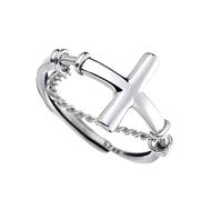 Bracelets de pouce goth clé chaîne d'hélice roman sterling à deux bouton pointer doigt argent