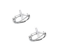 Bracelets de pouce goth clé chaîne d'hélice roman sterling à deux bouton pointer doigt argent