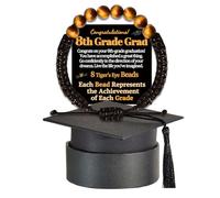 Bracelets de remise de diplôme de 5e 6e 8e année cadeaux pour elle, lui, carte de diplôme, cadeau de félicitations, boîte de diplôme, fille, fils, petite-fille, petit-fils, neveu, nièce, idée de