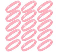 Bracelets de Sensibilisation au Cancer du Sein, 20 Pièces, Silicone Rose | Style Simple et Chic, Finition Lisse et Brillante, pour Supporters, Événements, Activité Physique