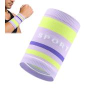 Bracelets de Sport | Bracelet de Soutien à Rayures colorées évacuant l'humidité | Bandeau Absorbant Anti-Sueur | pour Le Basket, Le Tennis, Le Football, Le Running, Le Fitness, la Gym, la Musculation