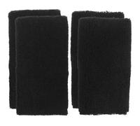 Bracelets de Sport Noirs 2 Paires en Polyester Coton pour Entraînement