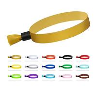 Bracelets d'événement Comflora : lot de 100 bracelets en tissu, jetables, colorés, pour concert, entrée de club, fête (or)