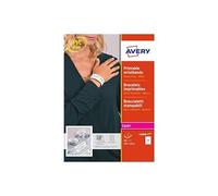 Bracelets d'identification - Impression laser - Pochette de 50 - blancs - Blanc - Avery