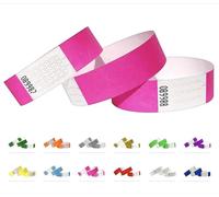 Bracelets d'identification Tyvek 19 mm, 10 000 pièces, Bracelets événementiels (Neon Rose, 10 000 Pack)
