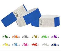 Bracelets d'identification Tyvek 19 mm, 1000 pièces, Bracelets événementiels (Neon Blue, 1000 Pack)