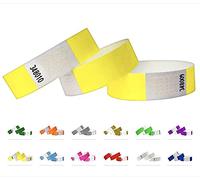 Bracelets d'identification Tyvek 19 mm, 500 pièces, Bracelets événementiels (Jaune)