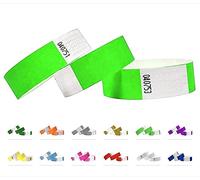 Bracelets d'identification Tyvek 19 mm, 500 pièces, Bracelets événementiels (Neon Vert)